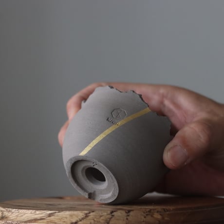 N/OH / コロ鉢 / Smoky gray + Line / 2号   no.728-31