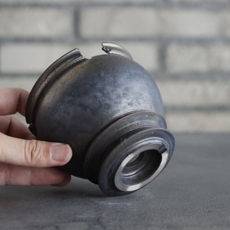takero pot / mushikui / 炭化焼成 (3.5号)  no.531-80