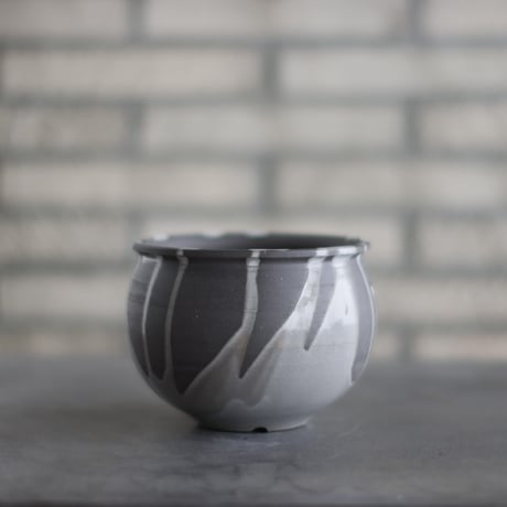 N/OH / コロ鉢 / RUNNY GREY ＋ Moon / S (4.5号)  no.1102-27