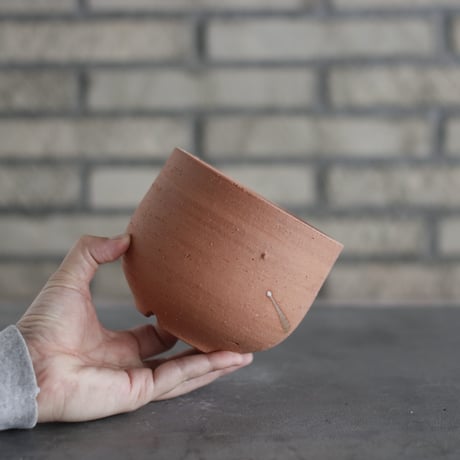 N/OH / コロ鉢 / Persimmon + dripping / S (4.5号)  no.426-4
