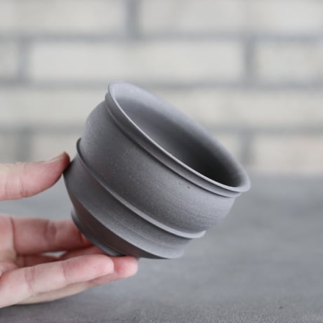 takero pot / ヤキシメ クロ (3号)   no.208-60