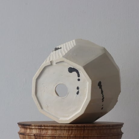 N/OH / 澪標 / matt white (dripping/呉須) / S (5号)  no.504-37