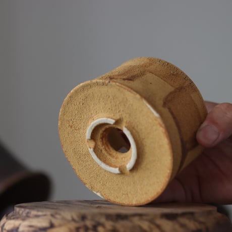 Masato Akutsu〝crack ocher″ / humanity pot    no.609-26