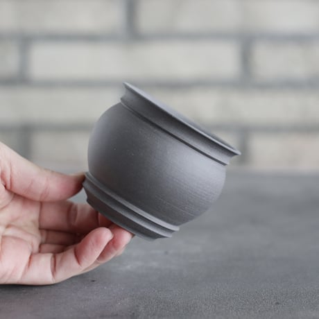 takero pot / ヤキシメ クロ (2.5号)   no.208-73