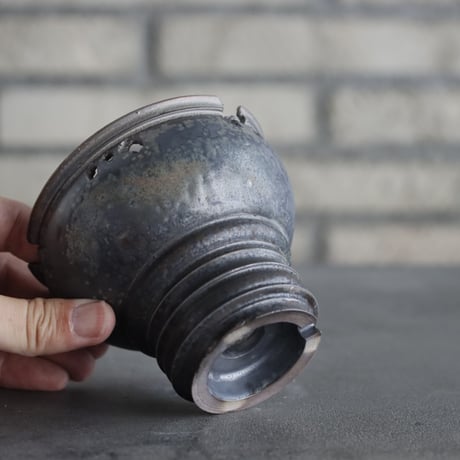 takero pot / mushikui / 炭化焼成 (3.5号)  no.531-88