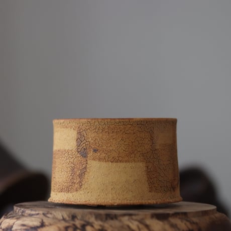 Masato Akutsu〝crack ocher″ / humanity pot    no.609-26