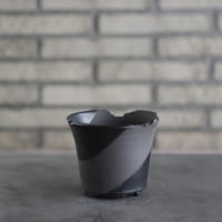 N/OH / コロ鉢-Tear Drop (ダブル) / rich black × Black / SS (4.5号)  no.426-94