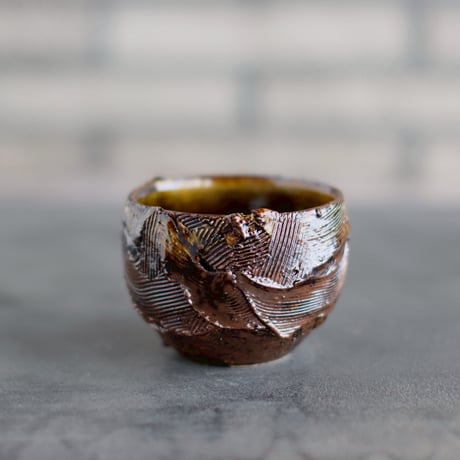 Masato Akutsu / brown glaze / humanity pot (2.5号)  no.824-33