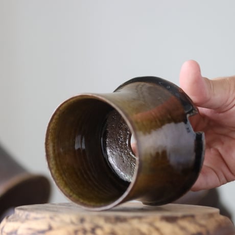 Masato Akutsu〝brown glaze″ / humanity pot    no.609-22
