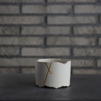 N/OH / コロ鉢  / White＋Line / SS (3.5号)   no.215-40
