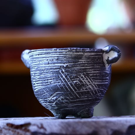 joint pot   安西桂   ×   安西岳郎   親子鉢〝土の子″  象嵌  M ミミツキ  no.82332