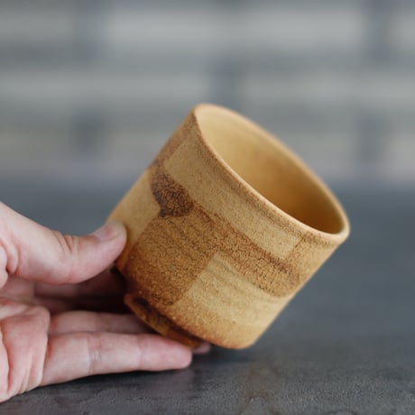 Masato Akutsu / crack ocher / humanity pot (2.5号)  no.824-31