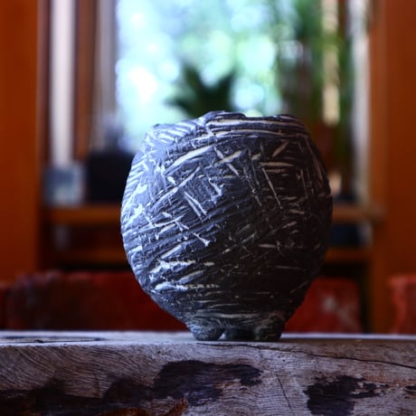 joint pot   安西桂   ×   安西岳郎   親子鉢〝土の子″  象嵌  S  no.82302