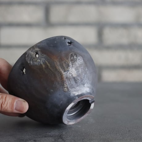 takero pot / mushikui / 炭化焼成 (3.5号)  no.531-91