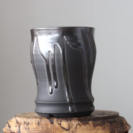 Yuta Uchida / black glaze / humanity pot     no.512-73