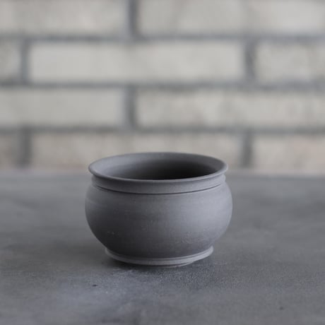 takero pot / ヤキシメ クロ (3号)   no.208-90