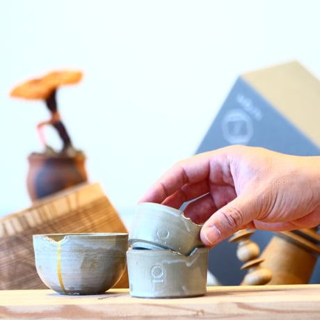 N/OH / コロ鉢 / Ocher / 2号 / 3pieces Set (box付き)   no.121029