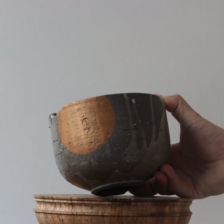 N/OH / コロ鉢 / RUNNY GREY+Moon / S (4.5号)  no.504-145