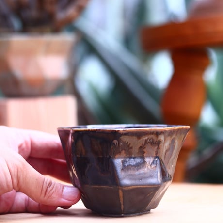 P&A ceramic ware / polygon pot 　no.612-P04