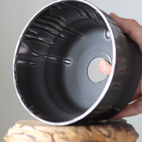 Yuta Uchida / black glaze / humanity pot     no.512-78