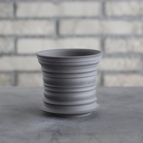 takero pot / ヤキシメ クロ (4号)   no.208-33
