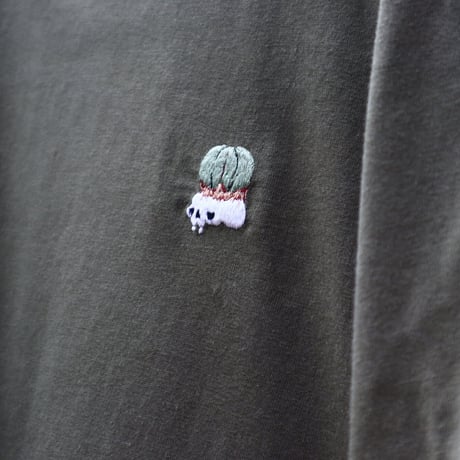 humanity×MENOSYAMA 【poorpatch T-shirt】OBESAHEAD (シティグリーン) 予約販売