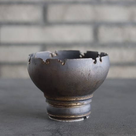 takero pot / mushikui / 炭化焼成 (3.5号)  no.531-94