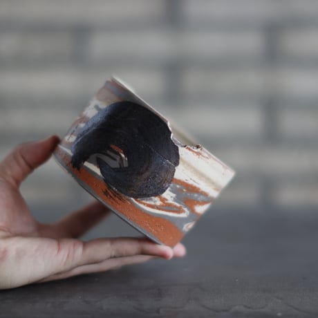 N/OH / コロ鉢 / MARBLE NOHBLE + Strokes / SS (4号)  no.1025-28