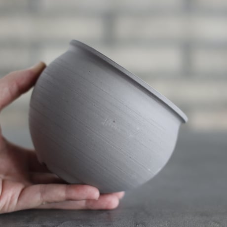 N/OH / コロ鉢 / smoky gray ＋Moon / SS (4号)  no.1109-281