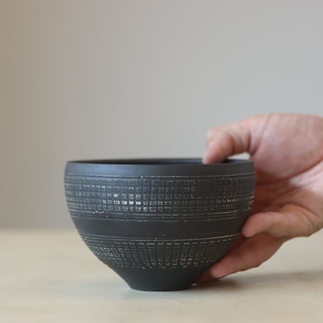 Yuta Uchida / black clay (4号鉢)  no.330-21
