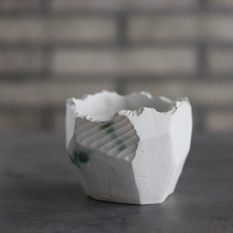 N/OH / 澪標 / white ＋ dripping (緑) / SS (3.5号) n