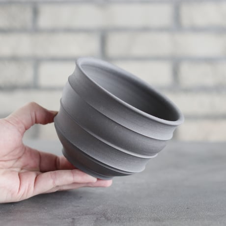 takero pot / ヤキシメ クロ (4号)   no.208-26