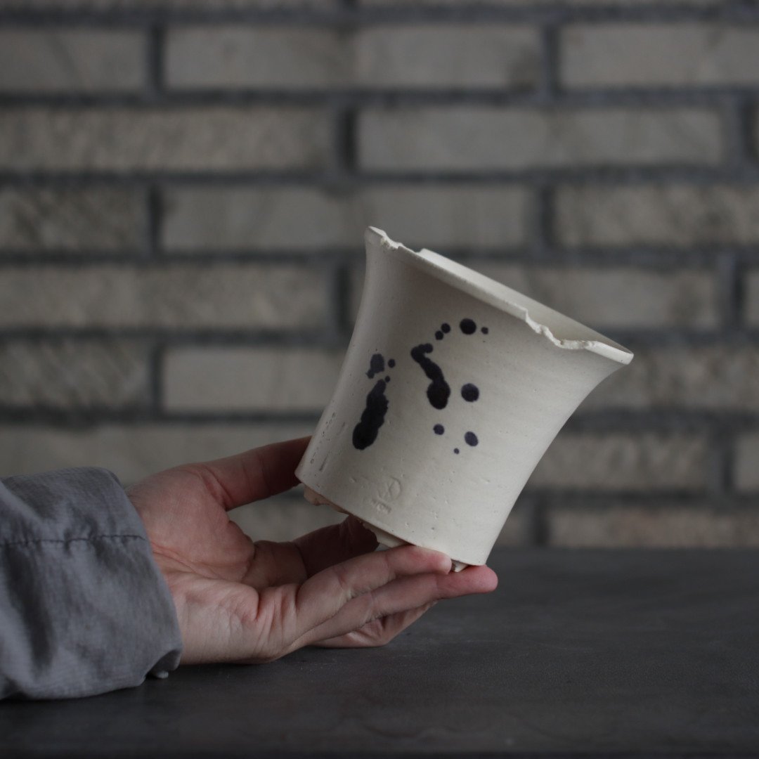 N/OH / ラン鉢 / dripping / W.呉 / SS (4号) no.215-2