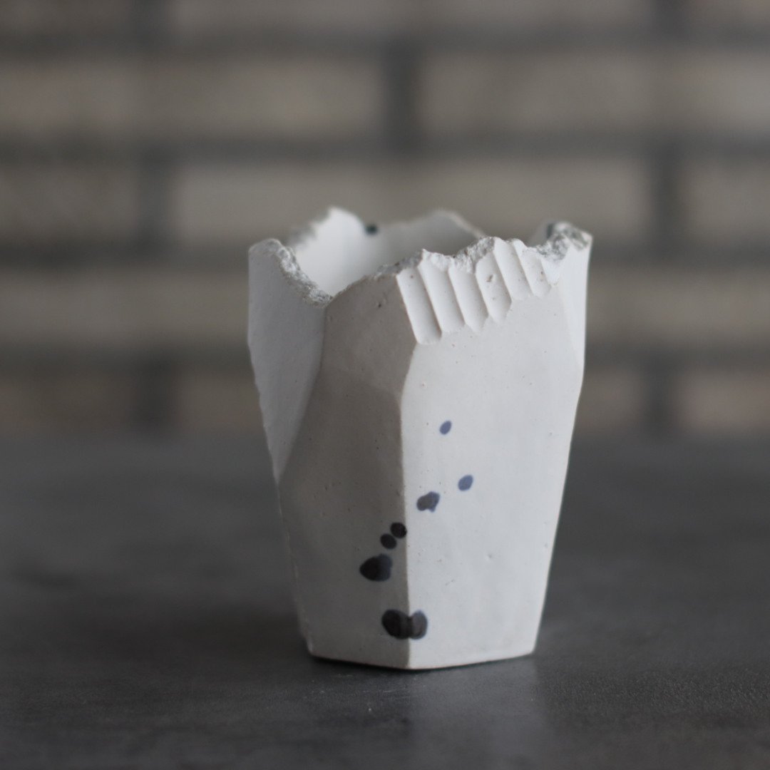 N/OH 澪標　Sサイズ　ホワイト N/OH / 澪標 / white ＋ dripping (呉須) / SS (3号) no