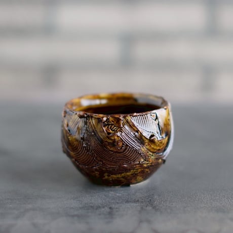 Masato Akutsu / brown glaze / humanity pot (2.5号)  no.824-34