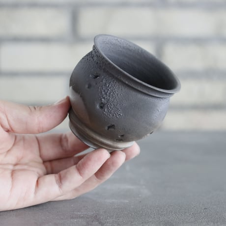 takero pot / mushikui / 炭化焼成 (2.5号)  no.531-110