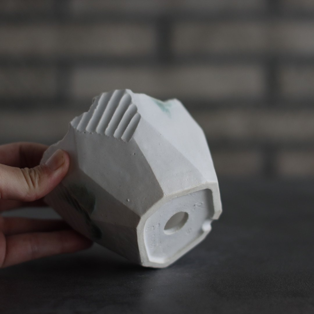 N/OH / 澪標 / white ＋ dripping (緑) / SS (3.5号) n