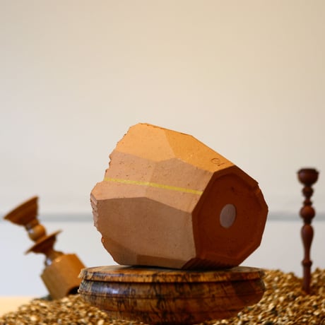 N/OH   澪標 / persimmon + gold line / M    no.430-7