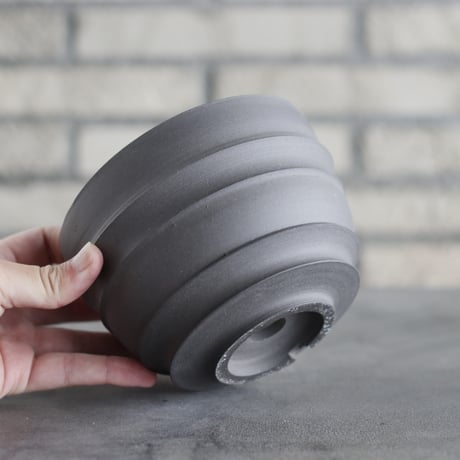 takero pot / ヤキシメ クロ (4.5号)   no.208-18