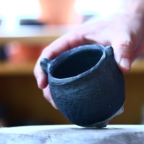 joint pot   安西桂   ×   安西岳郎   親子鉢〝土の子″ M ミミツキ  no.1018-35