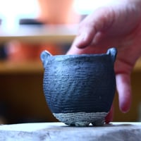 joint pot   安西桂   ×   安西岳郎   親子鉢〝土の子″ M ミミツキ  no.1018-35