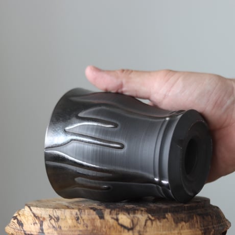 Yuta Uchida / black glaze / humanity pot     no.512-72