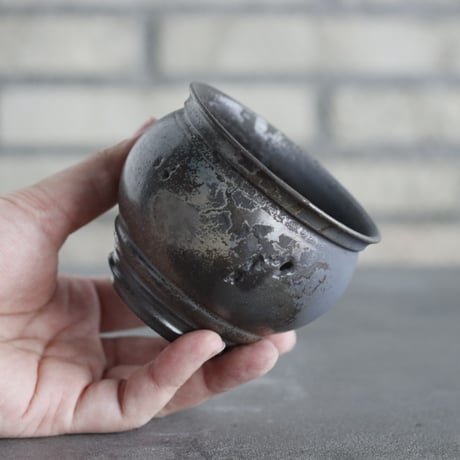 takero pot / mushikui / 炭化焼成 (3号)  no.531-99