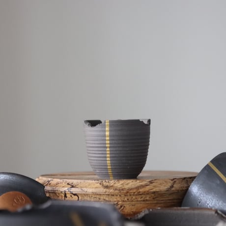 N/OH / コロ鉢 / Rich black + Line / 2号    no.428-73