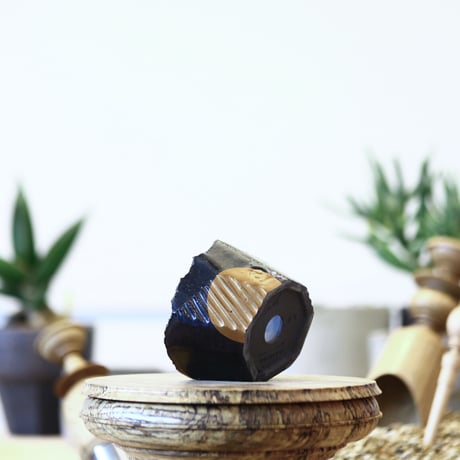 N/OH   澪標 / Black + gold moon  / XS   no.611-4