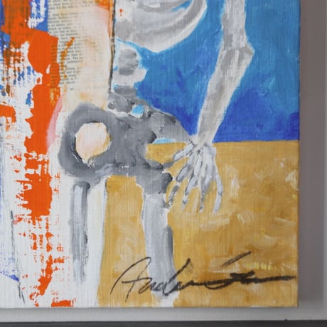Andrew  Gemrich〝calavera″ アクリル絵画／humanity pot  no.1002A