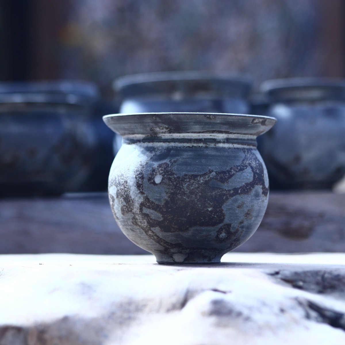 たけろうポット シロサビ ツボ S no.221-S7 | 芽の巣山