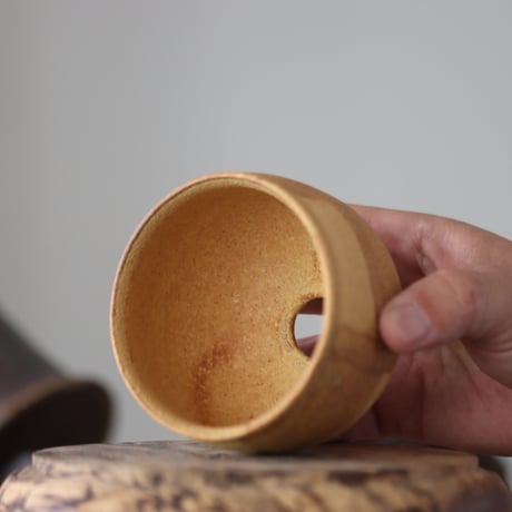 Masato Akutsu〝crack ocher″ / humanity pot    no.609-27