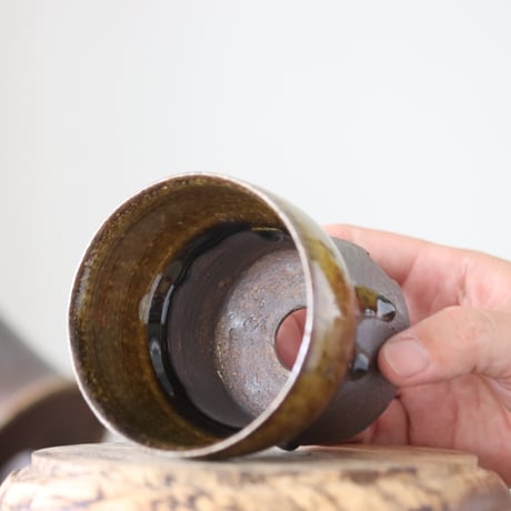 Masato Akutsu〝brown glaze″ / humanity pot    no.609-23
