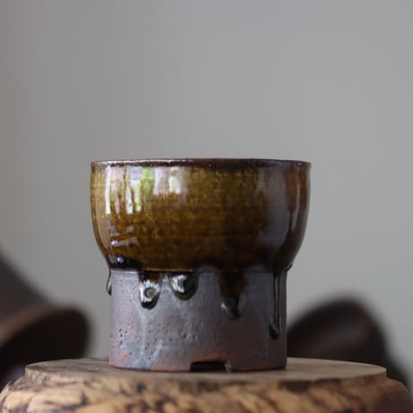Masato Akutsu〝brown glaze″ / humanity pot    no.609-23